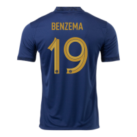 France BENZEMA #19 Jersey Home Replica World Cup 2022
