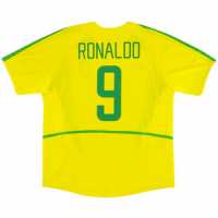 Brazil Ronaldo #9 Retro Jersey Home World Cup 2002