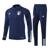 Kids Italy Zipper Sweatshirt Kit(Top+Pants) Navy 2023/24